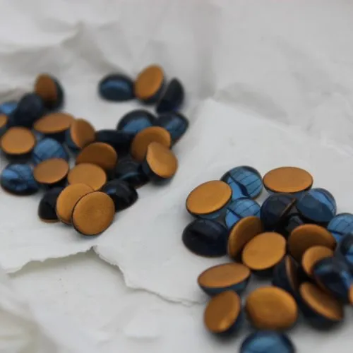 10 cabochons swarovski ovales 10x8 mm montana (art.2190/4)