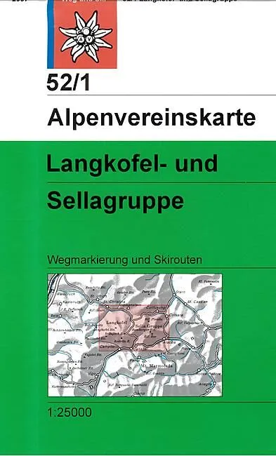 52 1 LANGKOFEL SELLAGRUPPE 1 25 000