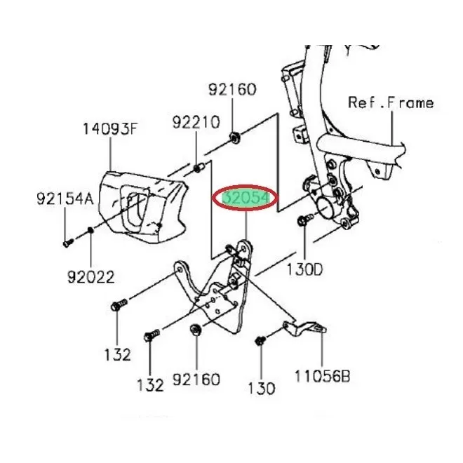 Achat bracketstep,lh  KAWASAKI  MOTOSHOP 35