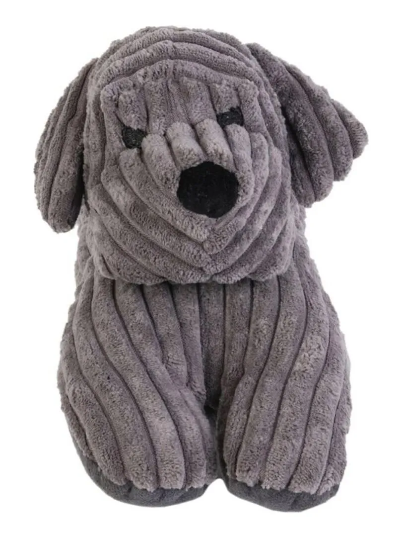 Bas de porte animaux chien velours - Gris