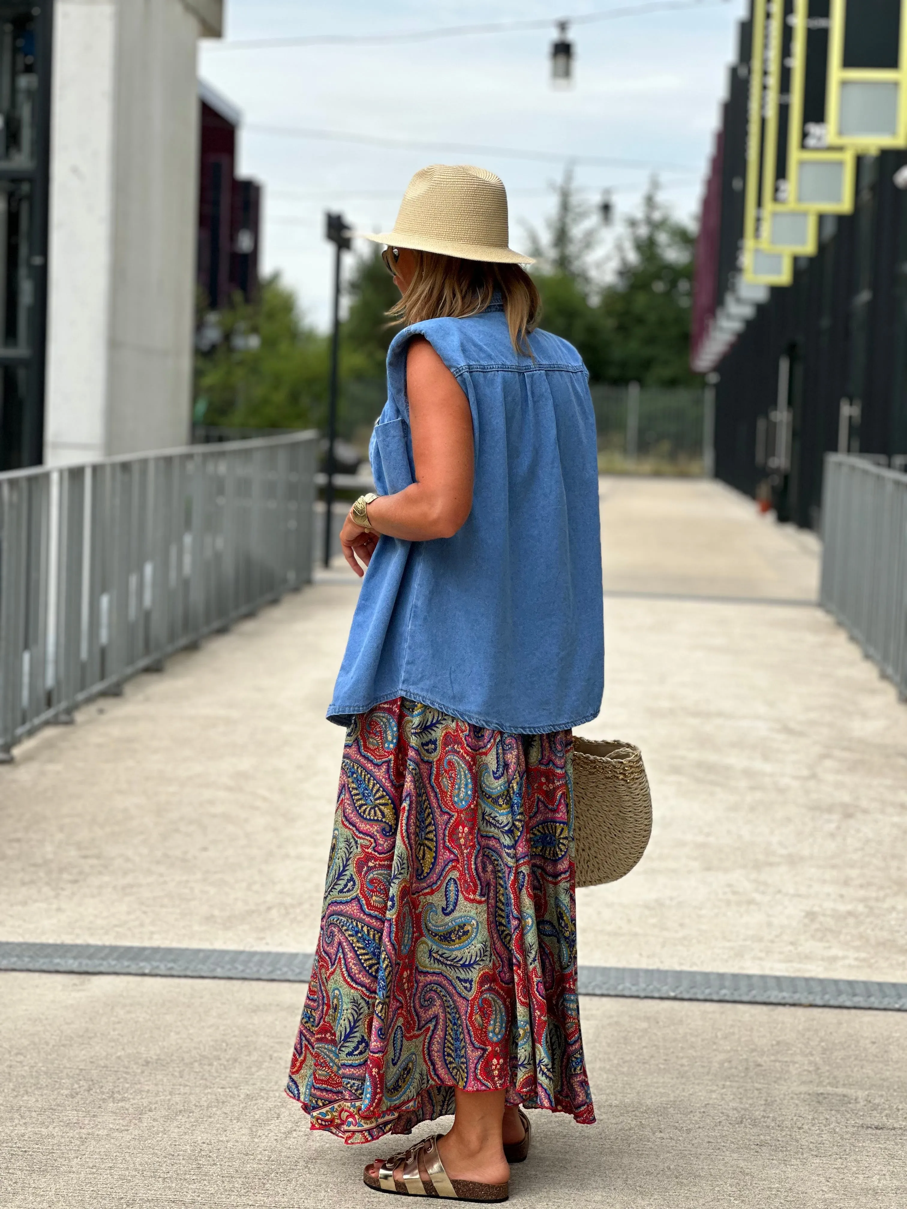 Blouse jean épaules