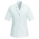 Blouse Médicale Blanche 100% Coton Manches Courtes - EGOCHEF