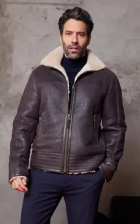 Blouson Bombardier Homme La Canadienne - La Canadienne - Blousons Peau Lainée Marron