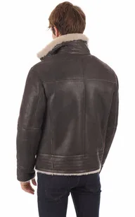 Blouson Bombardier Homme La Canadienne - La Canadienne - Blousons Peau Lainée Marron