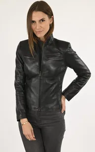 Blouson chic agneau noir La Canadienne - La Canadienne - Blousons Cuir Noir