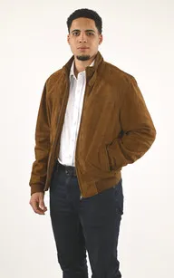 Blouson confort velours tabac La Canadienne - La Canadienne - Blousons Nubuck et Daim Tabac