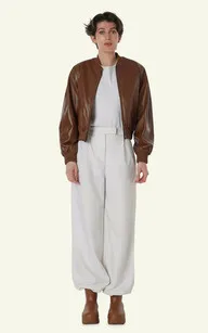 Blouson cuir Gaia Cognac Serge Pariente - La Canadienne - Blousons Cuir Cognac