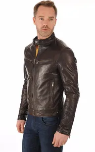 Blouson Dustin Reddish brown Daytona 73 - La Canadienne - Blousons Cuir Marron