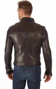 Blouson Dustin Reddish brown Daytona 73 - La Canadienne - Blousons Cuir Marron