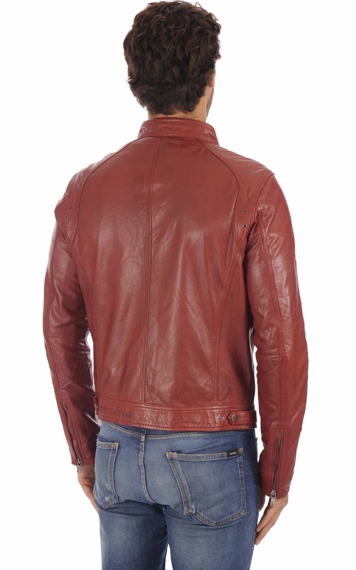 Blouson Dustin Rouge Daytona 73 - La Canadienne - Blousons Cuir Rouge