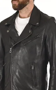 Blouson en cuir homme noir La Canadienne - La Canadienne - Blousons Cuir Noir