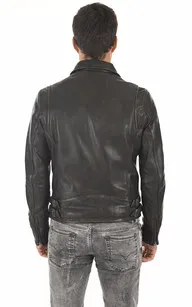 Blouson Greyson  marron Daytona 73 - La Canadienne - Blousons Cuir Marron Foncé