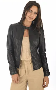 Blouson Karine noir Oakwood - La Canadienne - Blousons Cuir Noir