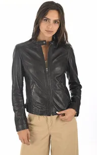 Blouson Karine noir Oakwood - La Canadienne - Blousons Cuir Noir