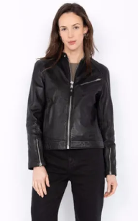 Blouson LCWMOTOR cuir Black Schott - La Canadienne - Blousons Cuir Noir