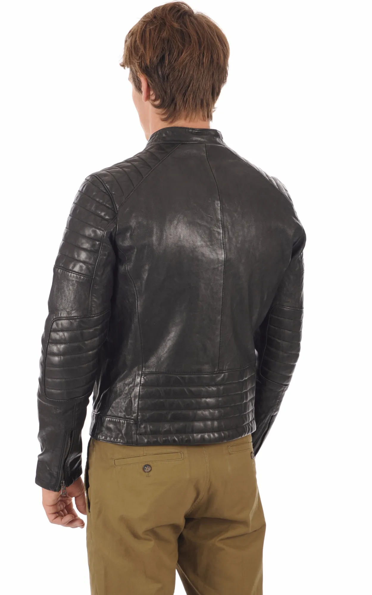 Blouson motard Starget noir Daytona 73 - La Canadienne - Blousons Cuir Noir