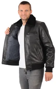 Blouson Pilote LC1380 Noir Schott - La Canadienne - Blousons Cuir Noir