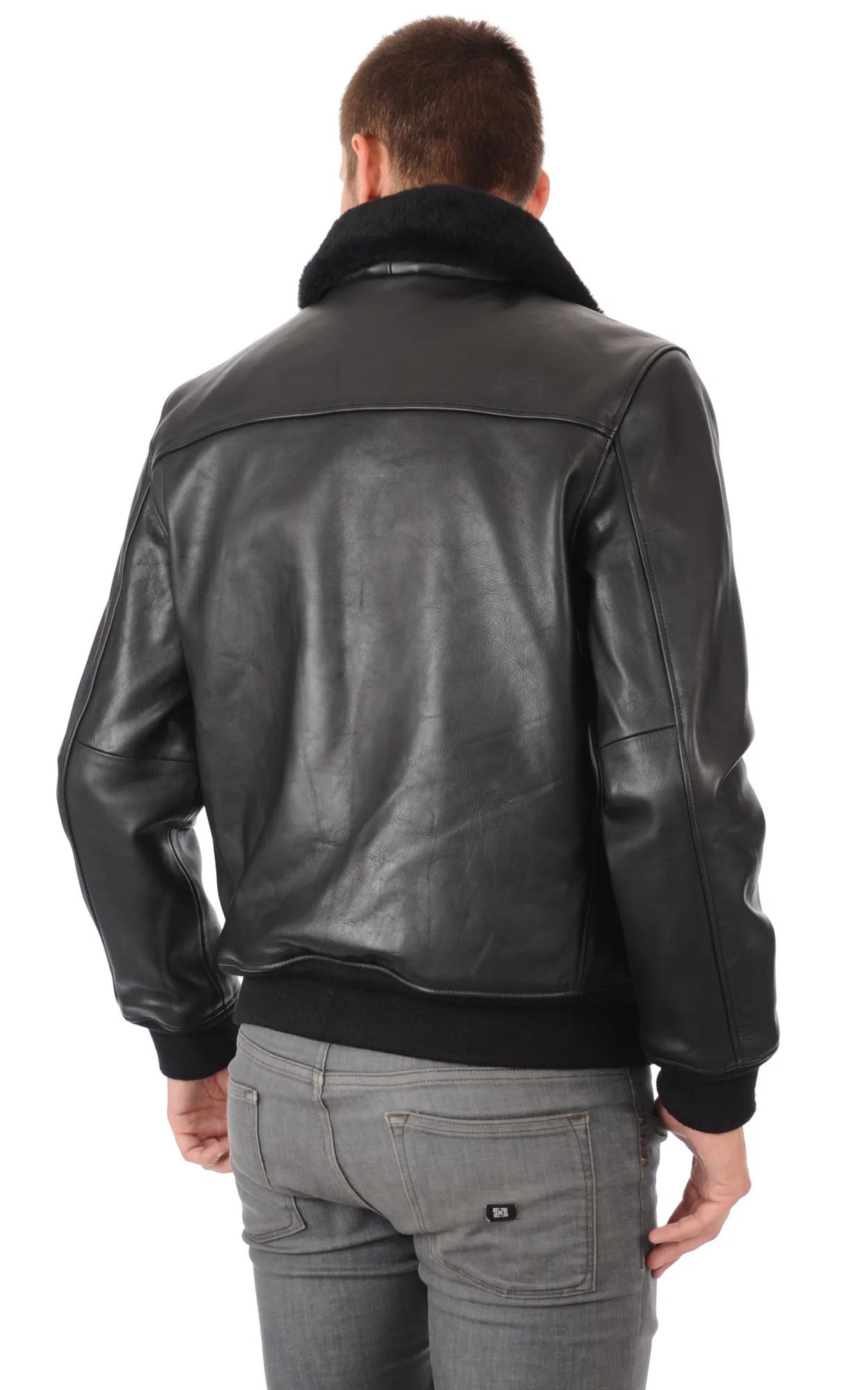 Blouson Pilote LC1380 Noir Schott - La Canadienne - Blousons Cuir Noir