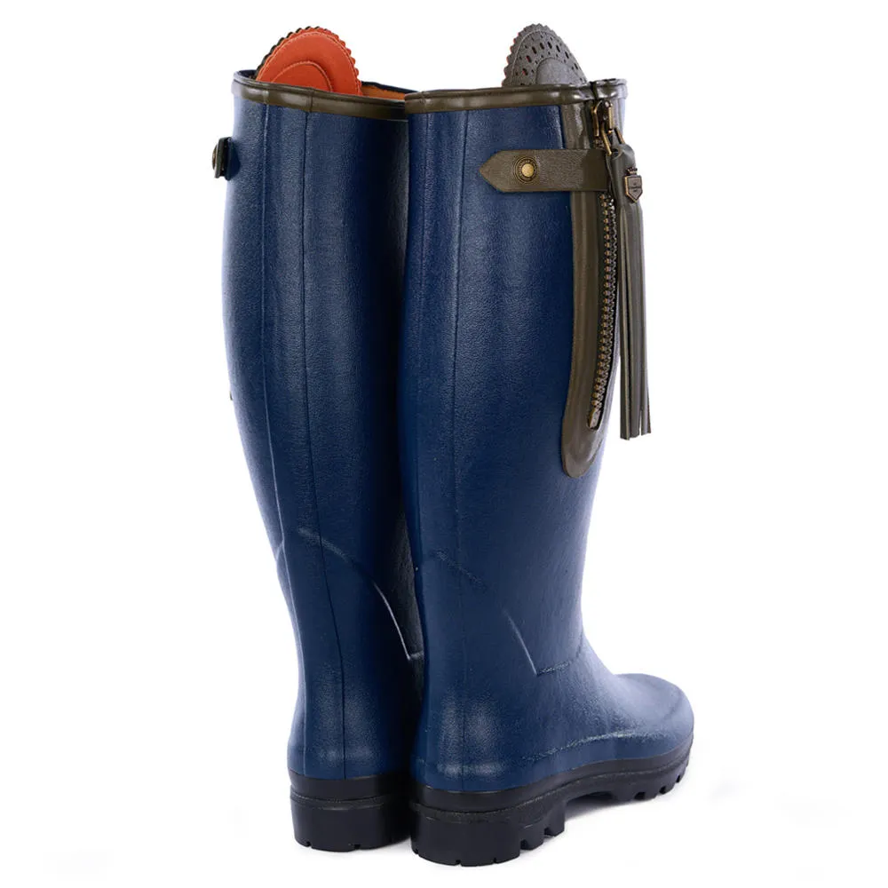 Bottes caoutchouc pour femme Le Chameau » L'Alliance «, néoprène, bleu marine