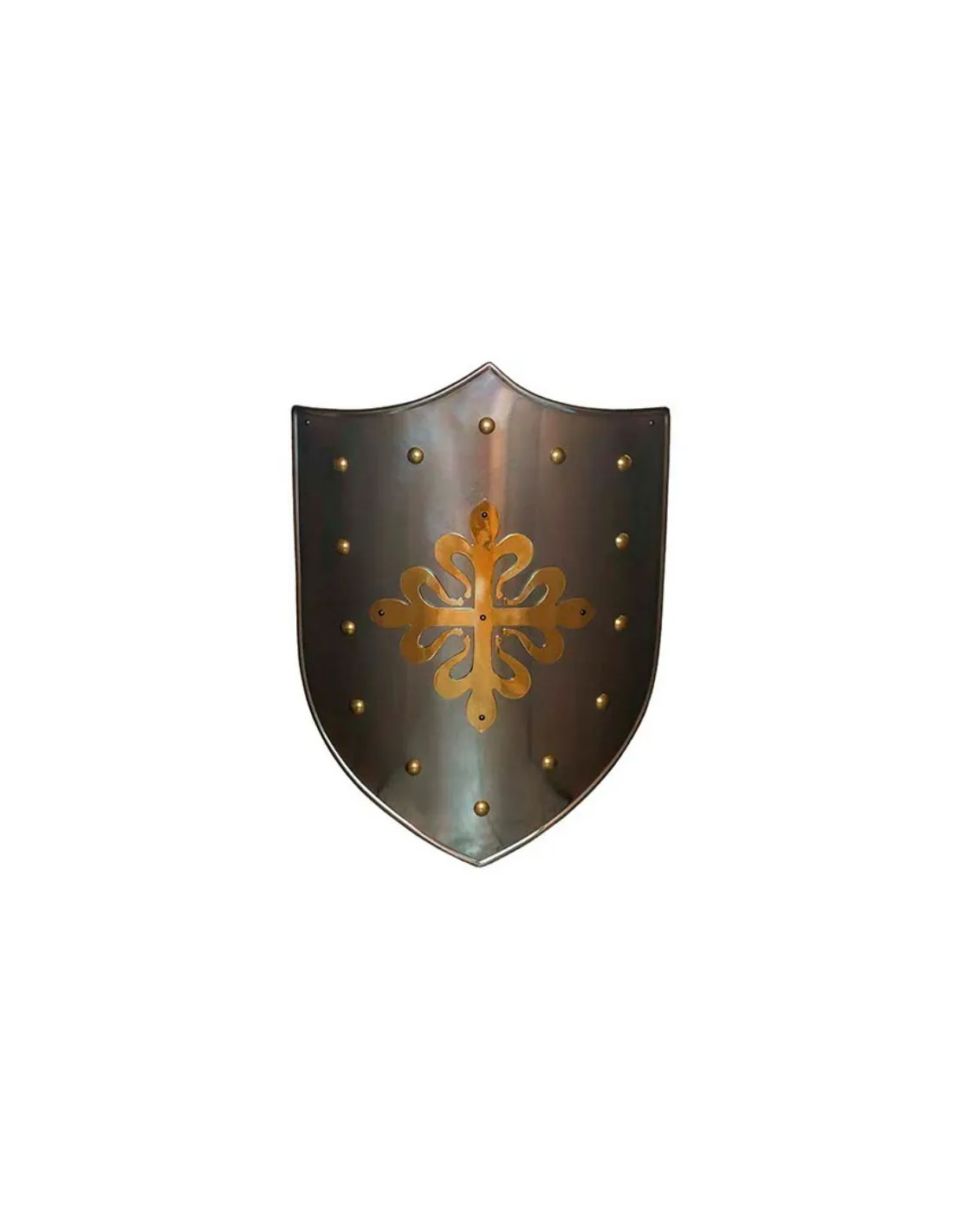Bouclier Croix Calatravos laiton ⚔️ Boutique Épées