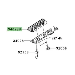 Caoutchouc repose-pieds avant Kawasaki 340280033 | Moto Shop 35