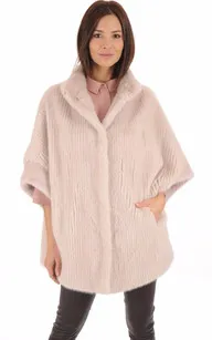 Cape Vison Nude Femme La Canadienne - La Canadienne - Gilets / ponchos / capes Fourrure Nude