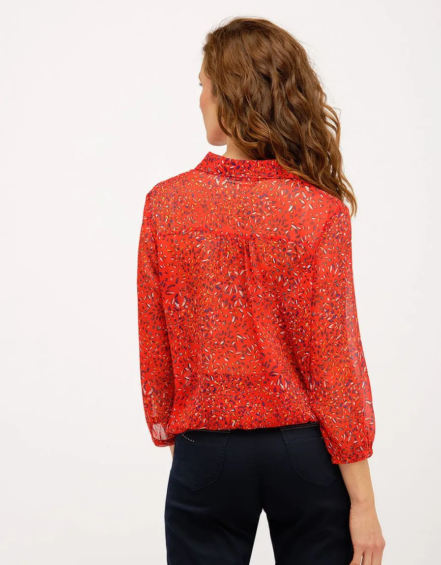 Chemisier imprimé rouge - Blouses & Chemisiers
