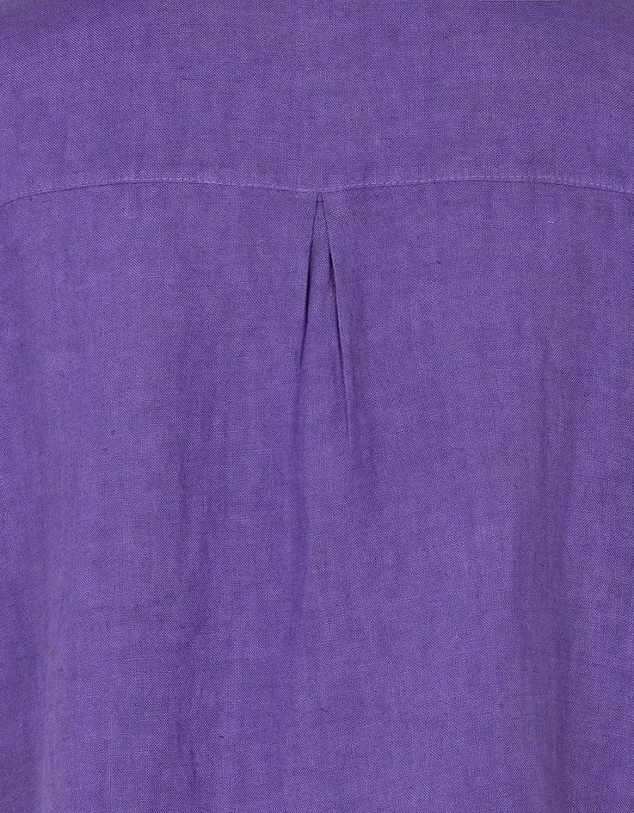 Chemisier violet 100% LIN - Blouses & Chemisiers