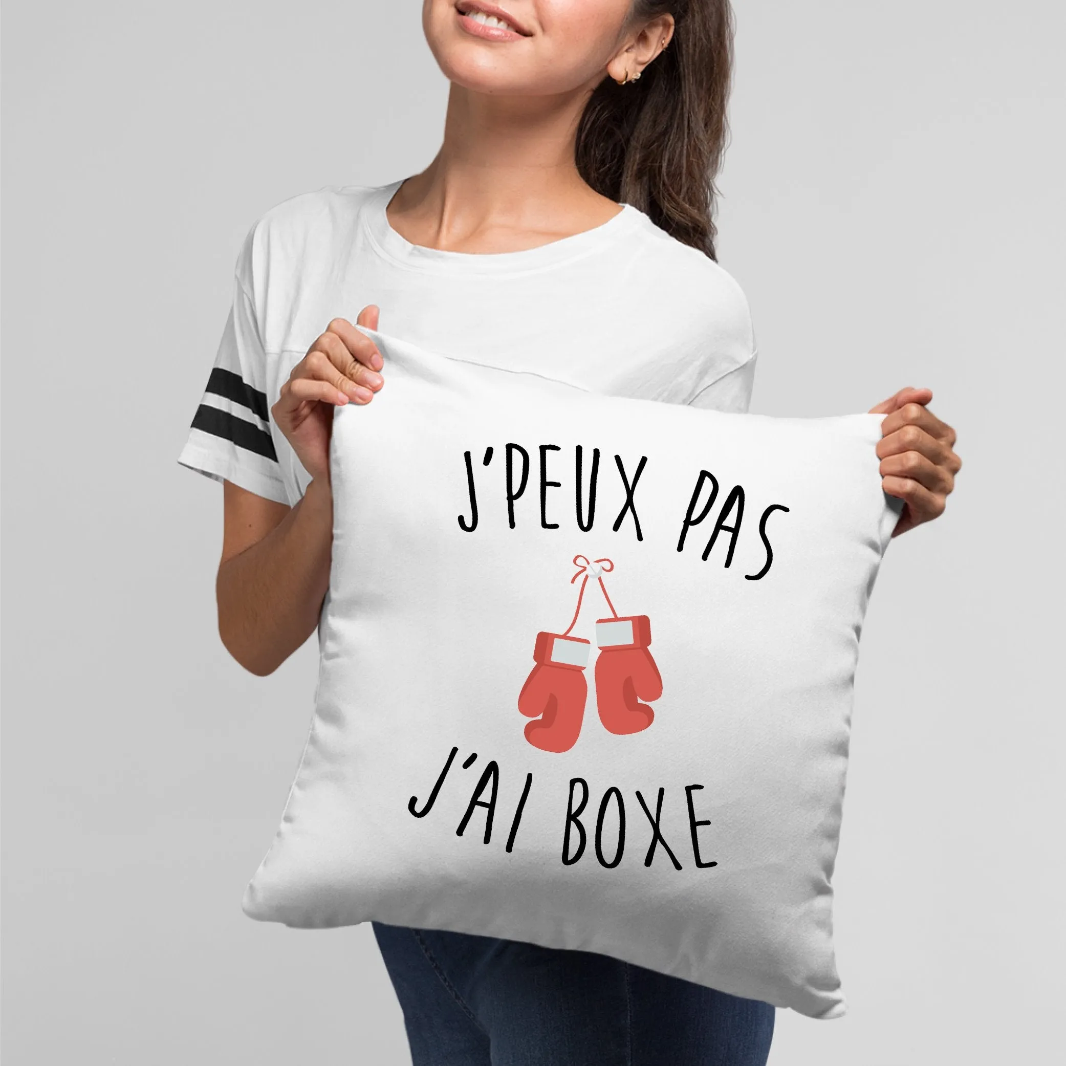 Coussin J'peux pas j'ai boxe