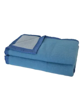 Couverture en 100% pure laine vierge 500g/m² - Bleu