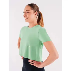 Crop-top de sport Circle Smooth Operator vert pour femme