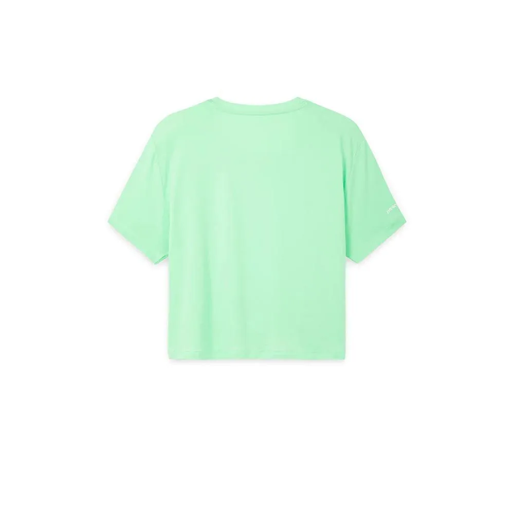 Crop-top de sport Circle Smooth Operator vert pour femme