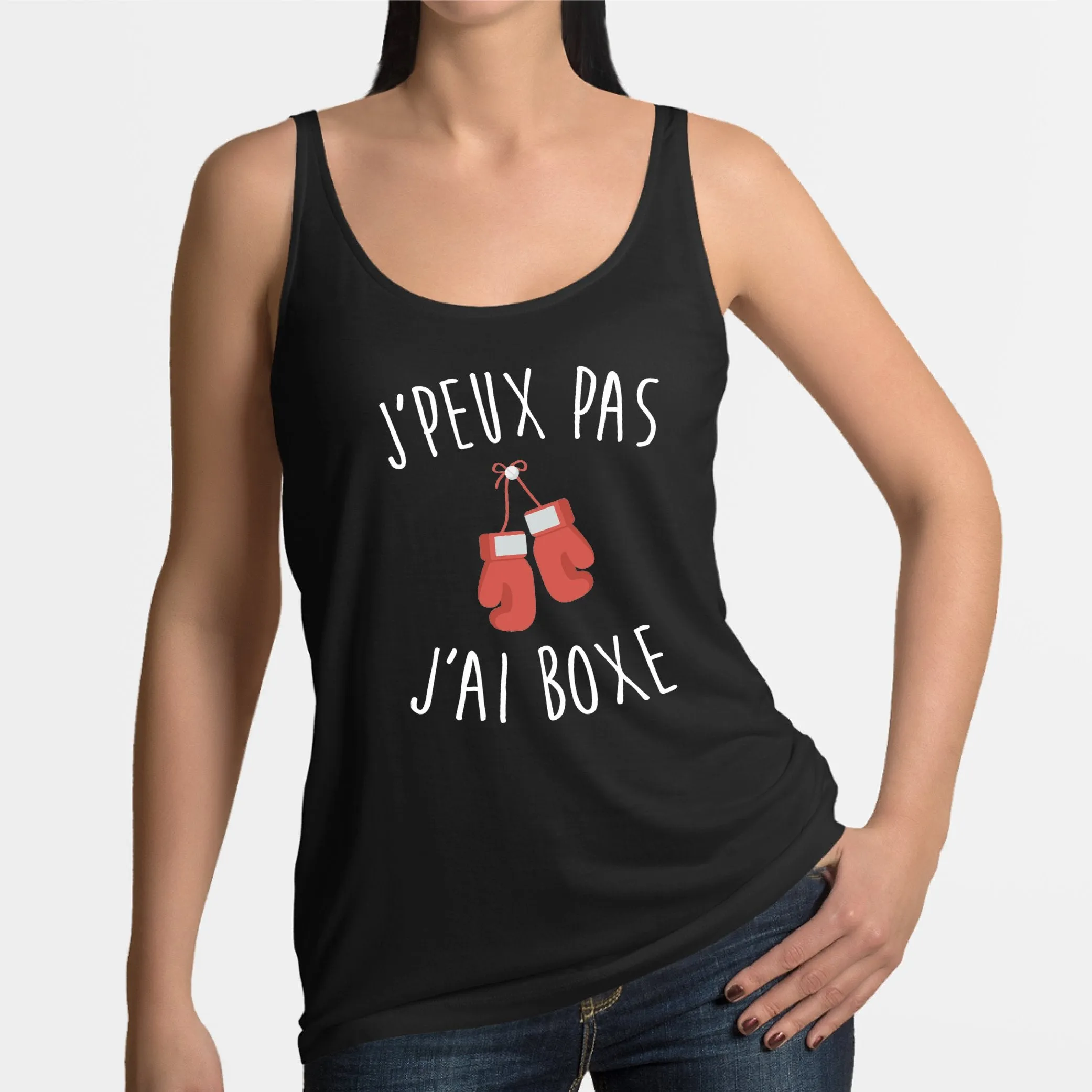 Débardeur Femme J'peux pas j'ai boxe