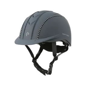 Equithème - Casque d’équitation Compet cristaux noir/blanc