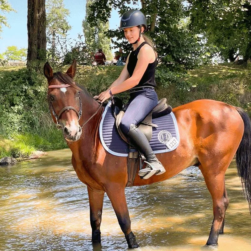 Equithème - Casque d'équitation insert colorés Bleu