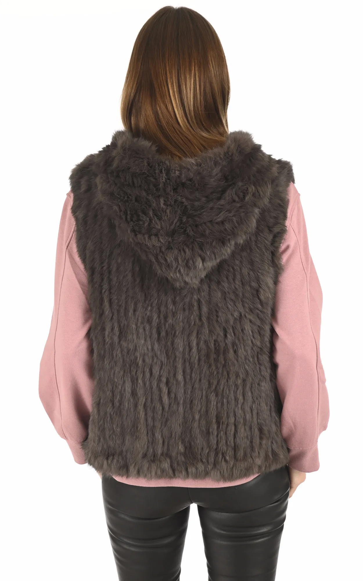 Gilet en lapin kaki La Canadienne - La Canadienne - Gilets / ponchos / capes Fourrure Kaki