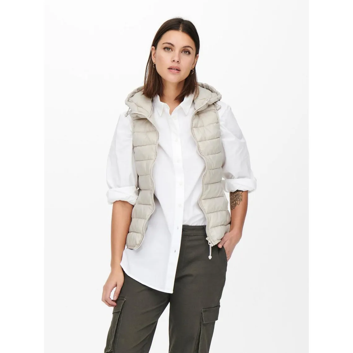 Gilets anti-froid beige en nylon | 3 Suisses