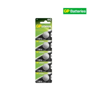 Gp pile bouton, lithium, cr2016 x 5