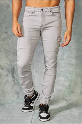 Joggerpant cargo gris clair