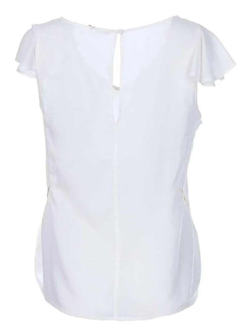 KAPORAL - Blouse manches courtes col V BLUEE - Blanc