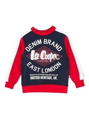 Lee Cooper - Sweats Et Gilets garçon imprimé logo en coton - Bleu marine