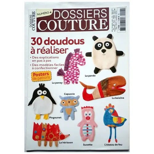 Livre revue couture 30 doudous à réaliser