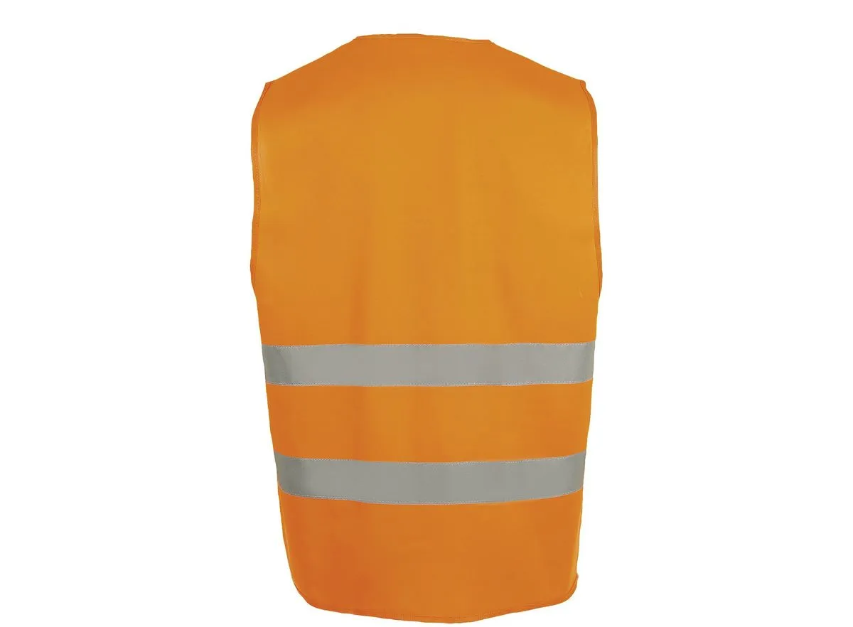 Lot de 10 gilets de sécurité orange fluo - certifiés ISO 20471 