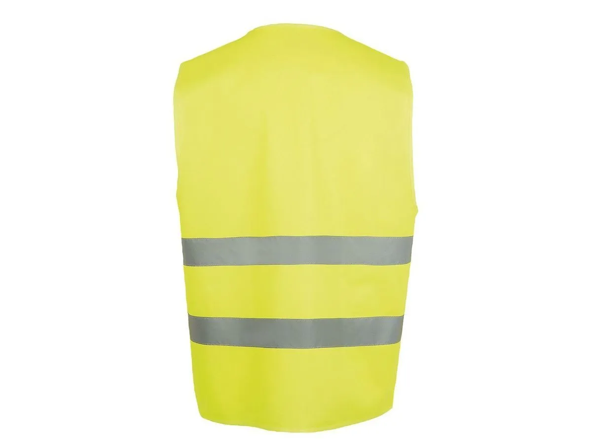 Lot de 100 gilets de sécurité jaune fluo - certifiés ISO 20471 