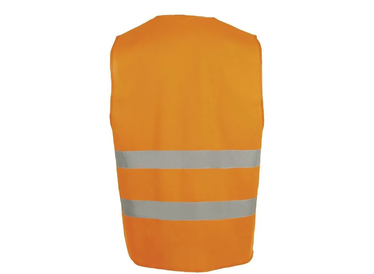 Lot de 100 gilets de sécurité orange fluo - certifiés ISO 20471 