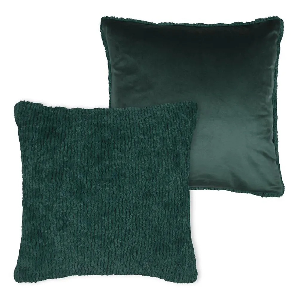 Lovely casa - coussin carré fausse fourrure avec recto velours