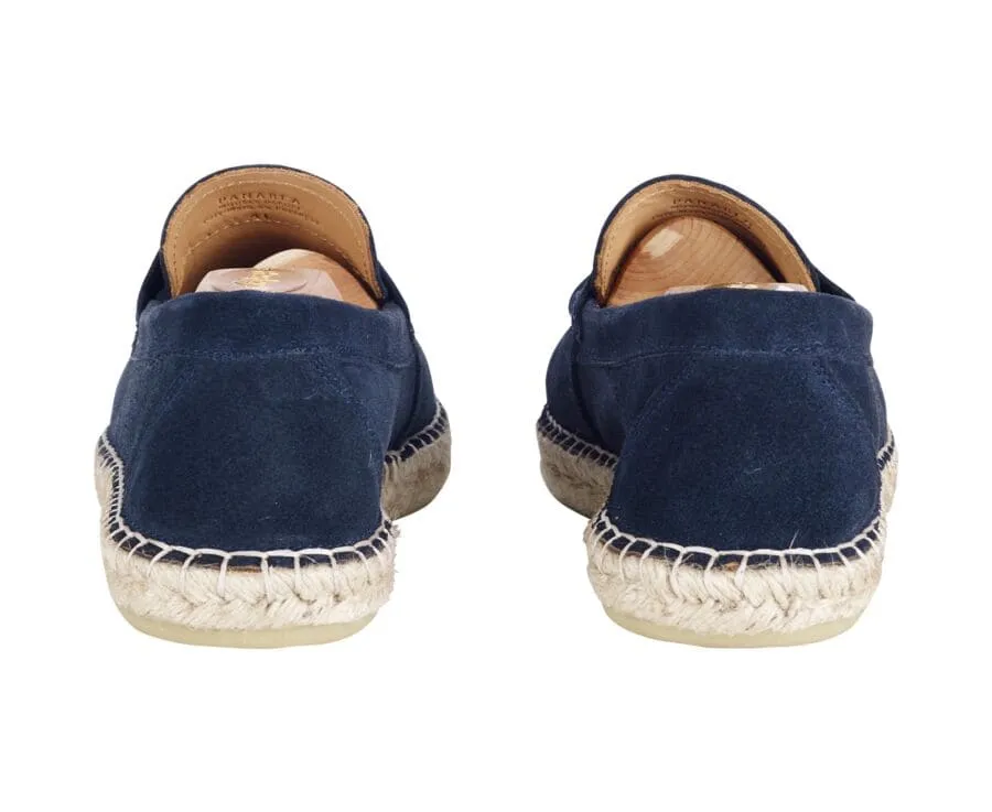 Mocassin homme été en velours Navy Panarea