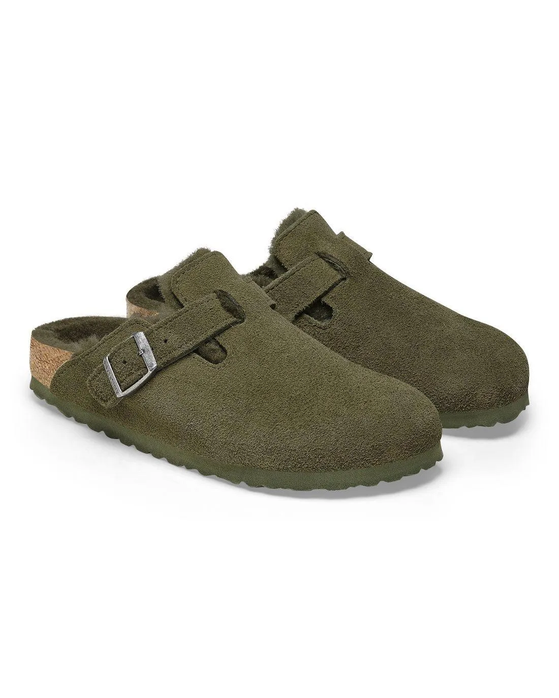 MULES BOSTON EN FOURRURE THYME - Birkenstock | Chez Maman Rouen