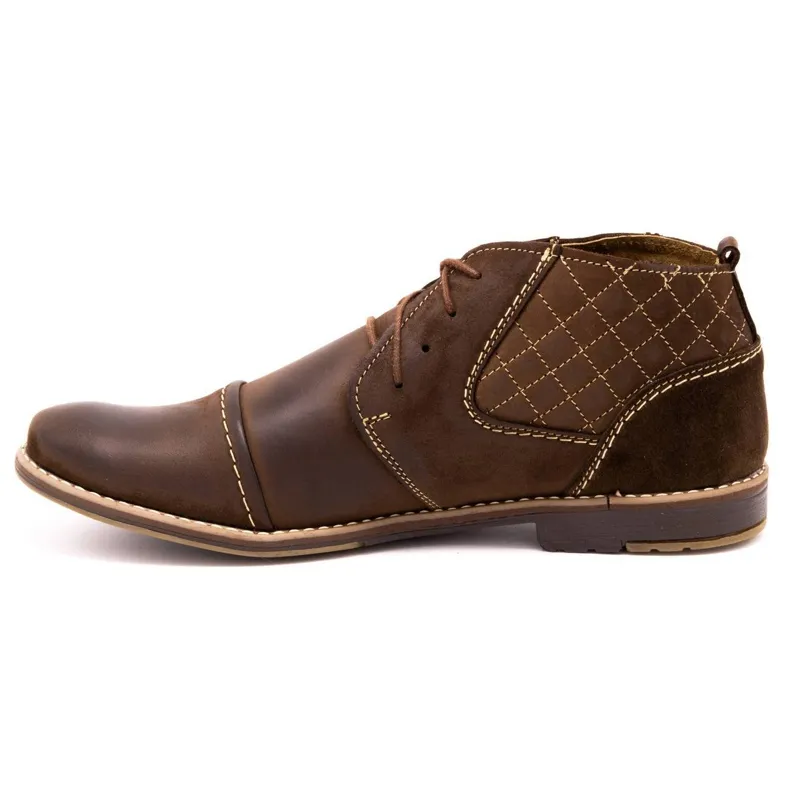 Olivier Chaussures matelassées pour hommes 254 marron brun