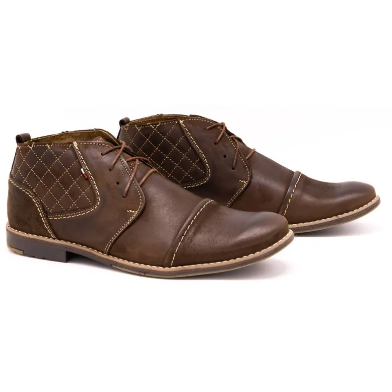 Olivier Chaussures matelassées pour hommes 254 marron brun